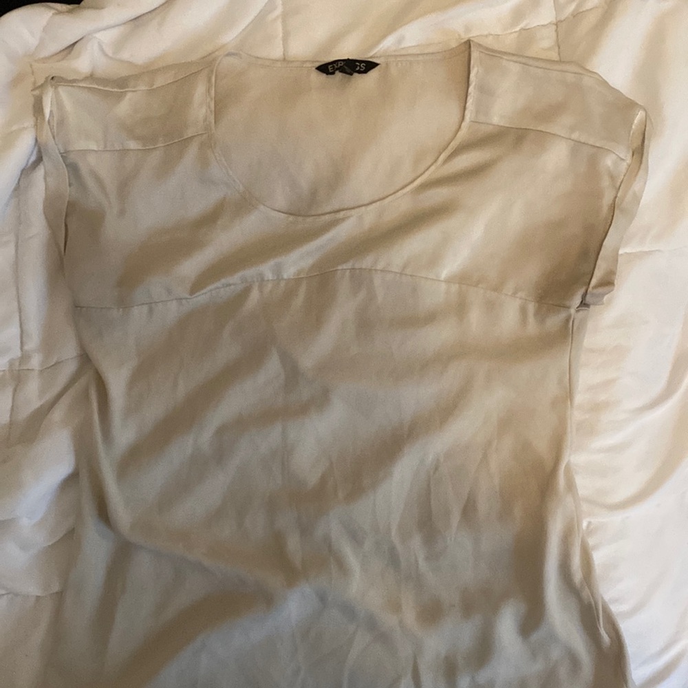Cream Satin Express Top